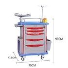 190CM Anesthesia xe đẩy y tế trên bánh xe ABS nhựa