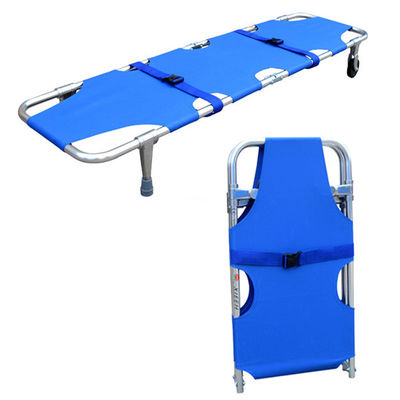 Đồ cỡ cứu hộ gấp stretcher với hai bánh xe thẳng y tế khẩn cấp