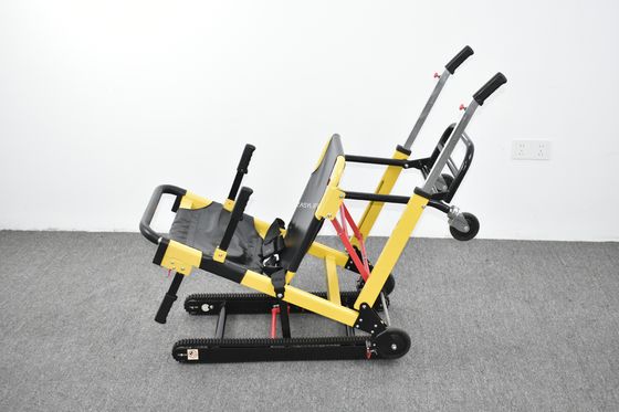 Hỗn hợp kim nhôm Manual Crawler Type Stair Stretcher Gập nhẹ Để chuyển bệnh nhân bệnh viện