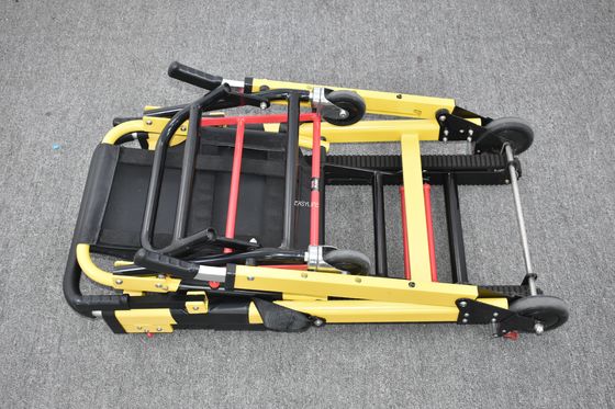 Hỗn hợp kim nhôm Manual Crawler Type Stair Stretcher Gập nhẹ Để chuyển bệnh nhân bệnh viện