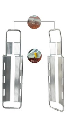 2100mm Xe cứu thương Cáng Xe cứu thương Vận chuyển Hợp kim nhôm