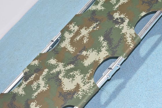 46 X 48 X14cm Cáng y tế gấp Hợp kim nhôm màu xanh lá cây quân sự 7kg