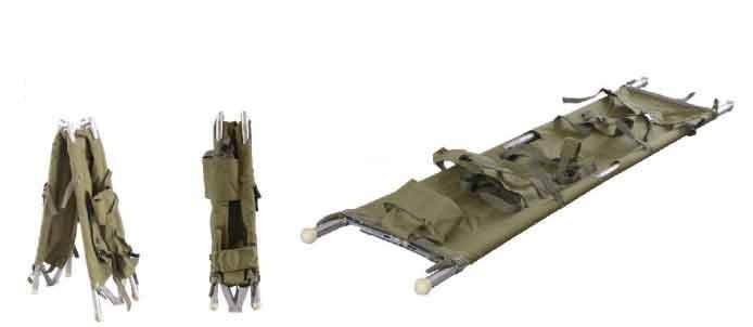 Cáng y tế gấp hợp kim nhôm PVC 208 X 55 X 13CM cho xe cứu thương 9 Kg