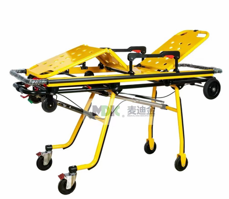 chất lượng Máy cứu thương hỗ trợ sơ cấp bằng hợp kim nhôm dày với chân gấp Cấu trúc cơ học Điều chỉnh chiều cao Chân và lưng điều chỉnh nhà máy