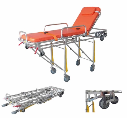 Giá tốt. Xe cứu thương 40kg Có thể thu gọn Chiều cao Cáng có thể điều chỉnh Trở lại Tải tự động trực tuyến